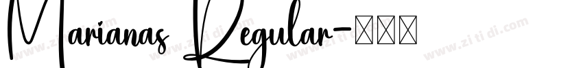 Marianas Regular字体转换